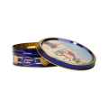 Custom Printed Christmas 4 oz Round Cookie Tin Box with Lid